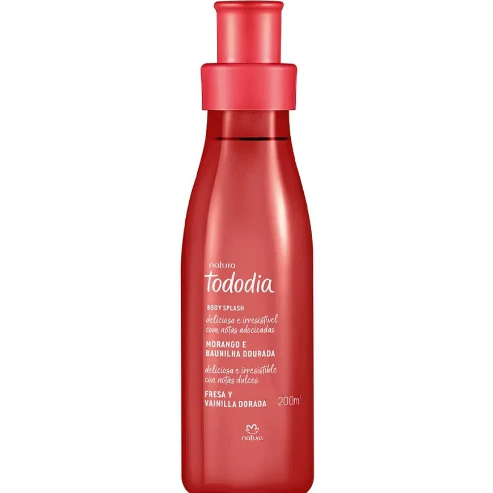 Body Splash Natura Tododia Morango E Baunilha Dourada 200ml