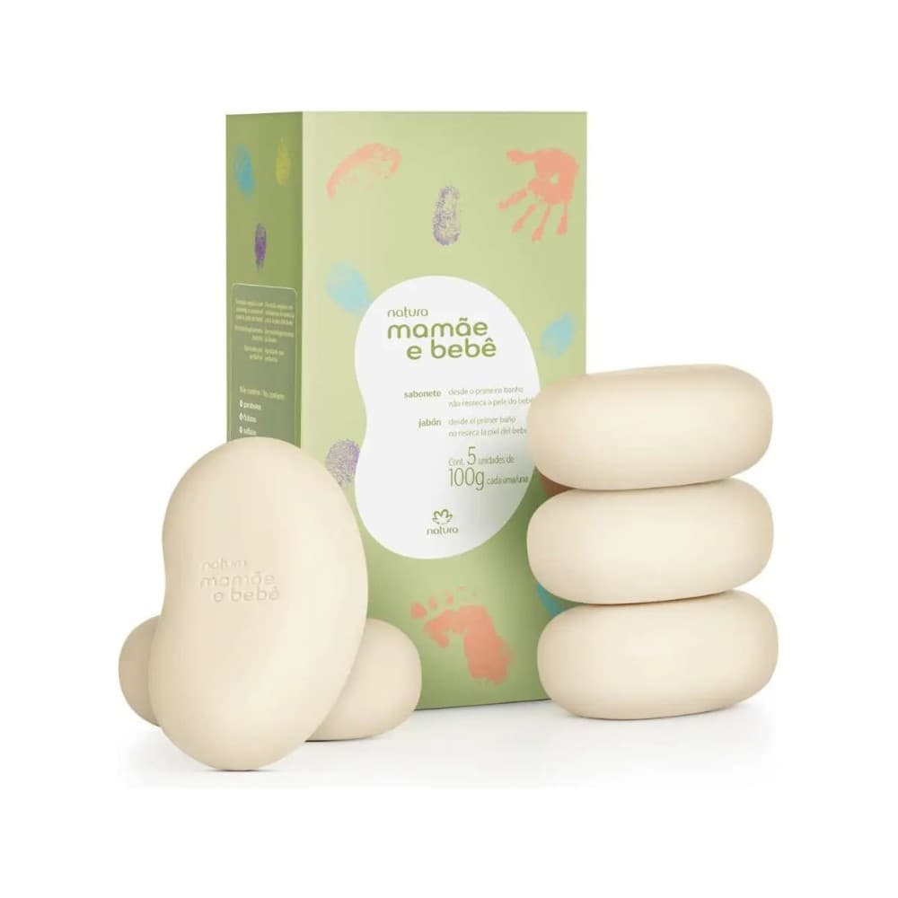 Sabonete Em Barra Mamãe E Bebê Natura - 5 Unid De 100g Cada