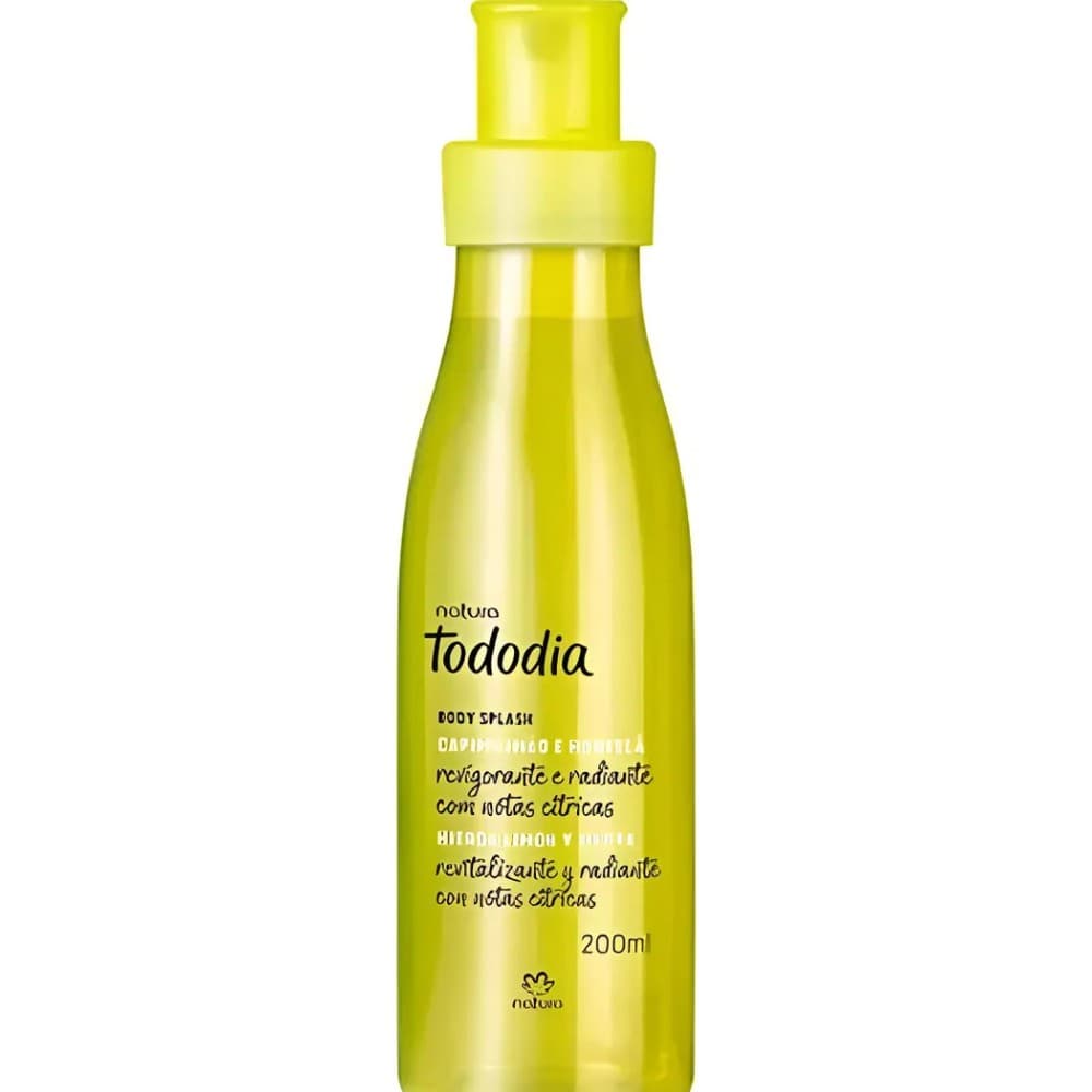 Natura Todo Dia Body Splash Loção 200ml Garrafa Fragrância Capim-limão e menta