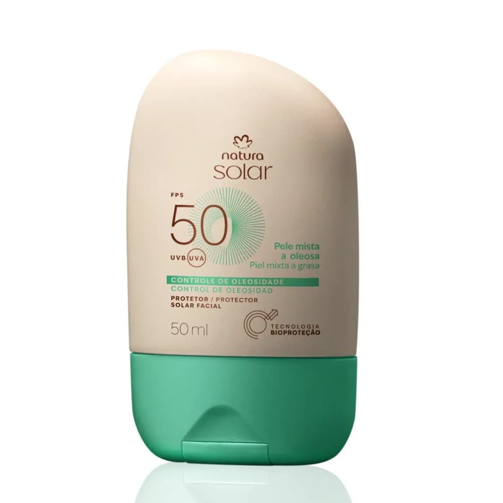 Protetor Solar Natura Facial FPS50 Pele Mista a Oleosa 50ML