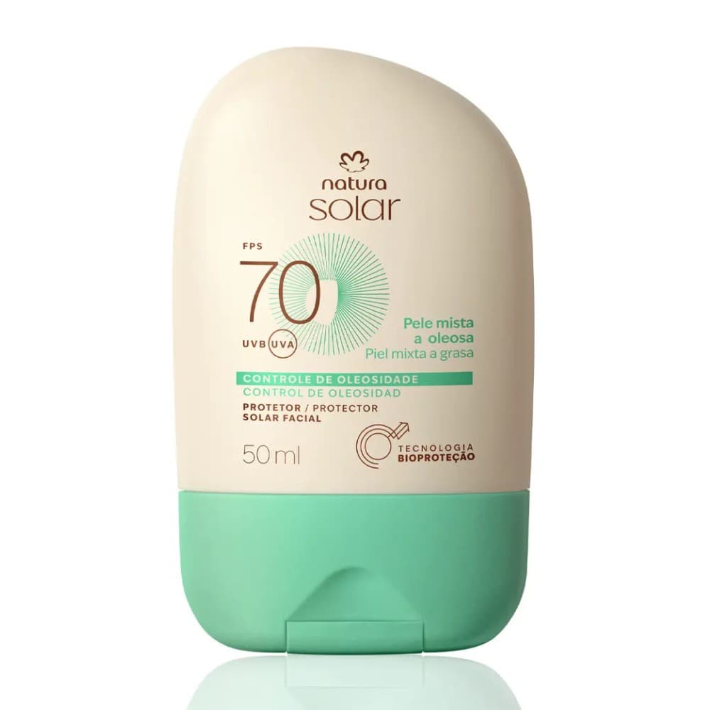 Protetor Solar Facial Natura Fluido Pele Mista a Oleosa FPS70 50ML